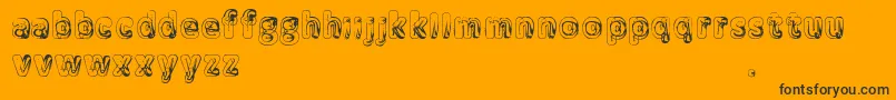 Manenschijn Font – Black Fonts on Orange Background