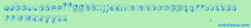 Manenschijn Font – Blue Fonts on Green Background