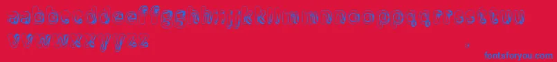 Manenschijn Font – Blue Fonts on Red Background