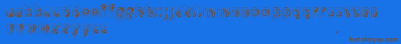 Manenschijn Font – Brown Fonts on Blue Background