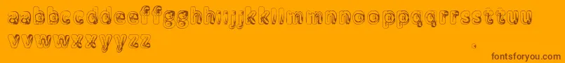 Manenschijn Font – Brown Fonts on Orange Background