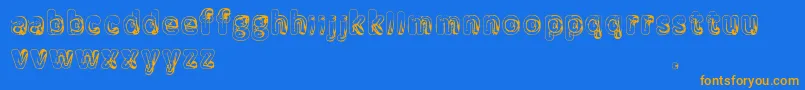 Manenschijn Font – Orange Fonts on Blue Background
