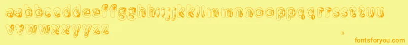 Manenschijn Font – Orange Fonts on Yellow Background