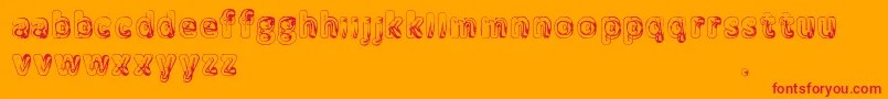 Manenschijn Font – Red Fonts on Orange Background