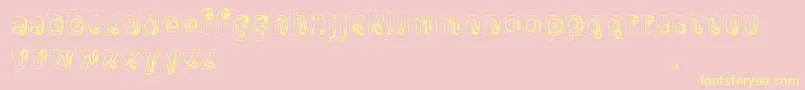 Manenschijn Font – Yellow Fonts on Pink Background