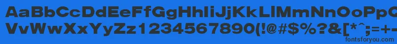 ArenaBlackExtended Font – Black Fonts on Blue Background