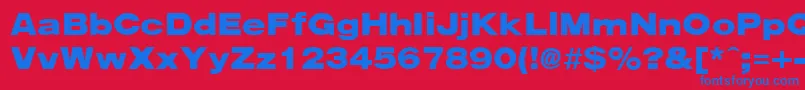 ArenaBlackExtended Font – Blue Fonts on Red Background