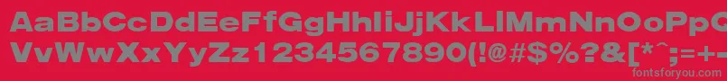 ArenaBlackExtended Font – Gray Fonts on Red Background