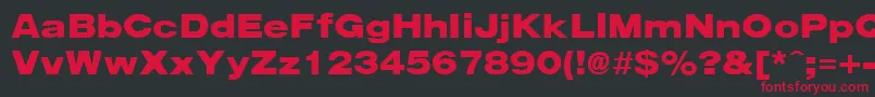 ArenaBlackExtended Font – Red Fonts on Black Background