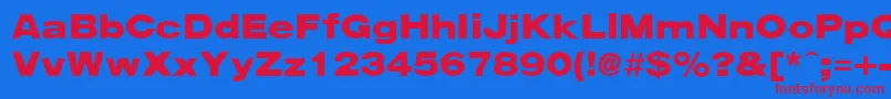 Шрифт ArenaBlackExtended – красные шрифты на синем фоне