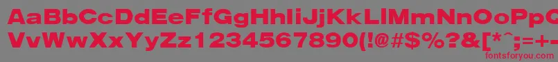 ArenaBlackExtended Font – Red Fonts on Gray Background