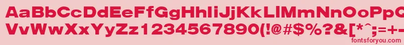ArenaBlackExtended Font – Red Fonts on Pink Background