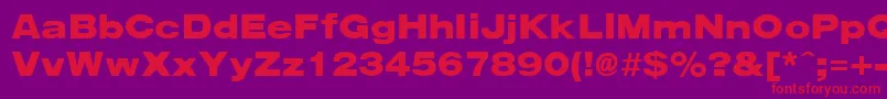 ArenaBlackExtended Font – Red Fonts on Purple Background