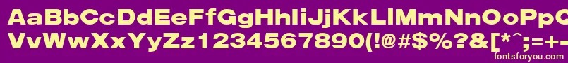 ArenaBlackExtended Font – Yellow Fonts on Purple Background