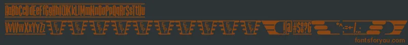Шрифт TheJukeBoxFfp – коричневые шрифты на чёрном фоне