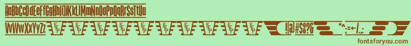 TheJukeBoxFfp Font – Brown Fonts on Green Background