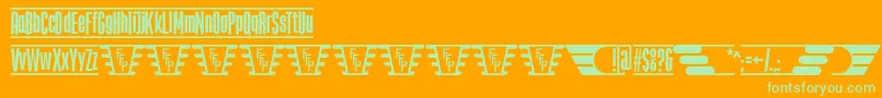 TheJukeBoxFfp Font – Green Fonts on Orange Background