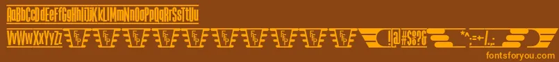 TheJukeBoxFfp Font – Orange Fonts on Brown Background