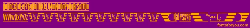 TheJukeBoxFfp Font – Orange Fonts on Purple Background