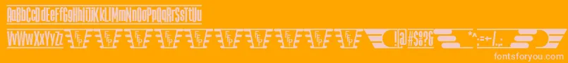 TheJukeBoxFfp Font – Pink Fonts on Orange Background
