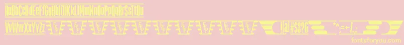 TheJukeBoxFfp Font – Yellow Fonts on Pink Background