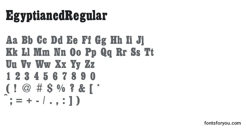 EgyptiancdRegular-fontti – aakkoset, numerot, erikoismerkit