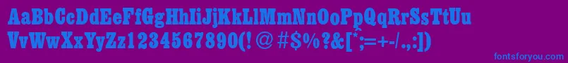 Więcej informacji o czcionce EgyptiancdRegular Czcionka EgyptiancdRegular – niebieskie czcionki na fioletowym tle