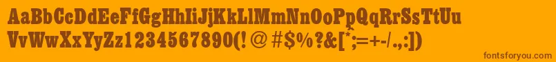 Weitere Informationen zur EgyptiancdRegular-Schriftart EgyptiancdRegular-Schriftart – Braune Schriften auf orangefarbenem Hintergrund