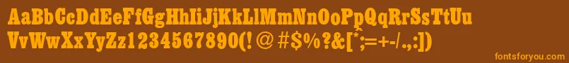 Шрифт EgyptiancdRegular – оранжевые шрифты на коричневом фоне