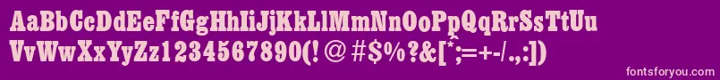 EgyptiancdRegular Font – Pink Fonts on Purple Background