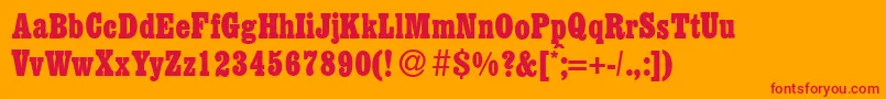 EgyptiancdRegular Font – Red Fonts on Orange Background