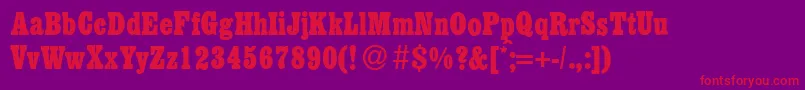 Police EgyptiancdRegular – polices rouges sur fond violet