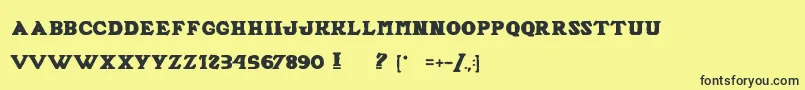 AlfredLaMoule Font – Black Fonts on Yellow Background