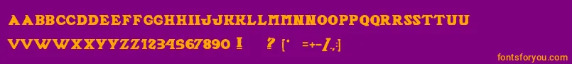 Шрифт AlfredLaMoule – оранжевые шрифты на фиолетовом фоне