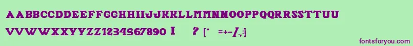 AlfredLaMoule Font – Purple Fonts on Green Background