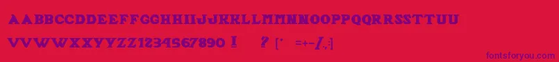 AlfredLaMoule Font – Purple Fonts on Red Background