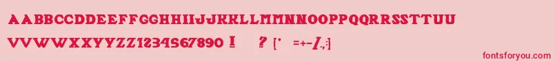 AlfredLaMoule Font – Red Fonts on Pink Background