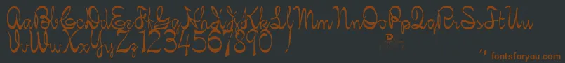 KellybrownRegular Font – Brown Fonts on Black Background