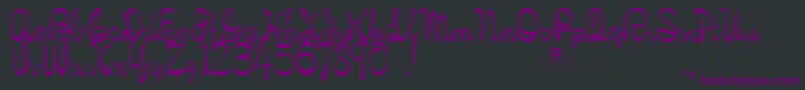 KellybrownRegular Font – Purple Fonts on Black Background