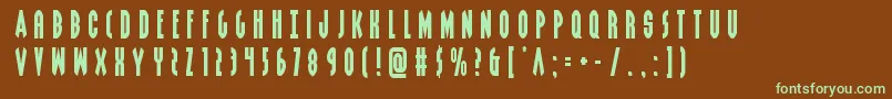 Grendelsmothertitle Font – Green Fonts on Brown Background