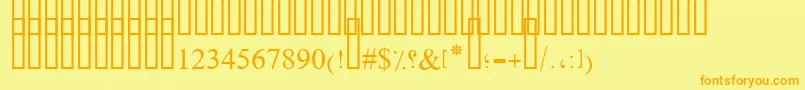 OldAnticDecorative Font – Orange Fonts on Yellow Background