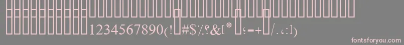 OldAnticDecorative Font – Pink Fonts on Gray Background
