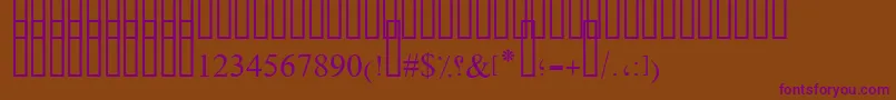 OldAnticDecorative-Schriftart – Violette Schriften auf braunem Hintergrund