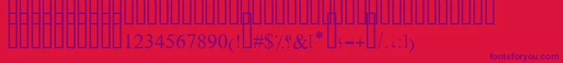 OldAnticDecorative Font – Purple Fonts on Red Background