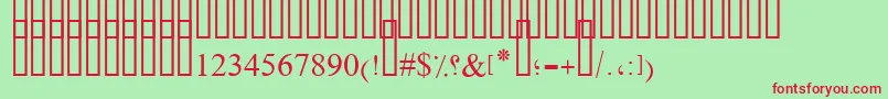 OldAnticDecorative Font – Red Fonts on Green Background