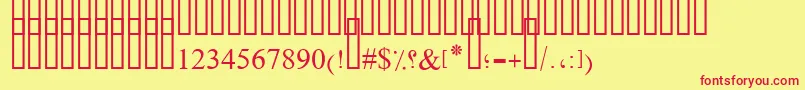OldAnticDecorative Font – Red Fonts on Yellow Background