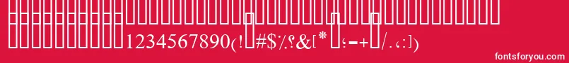 OldAnticDecorative Font – White Fonts on Red Background