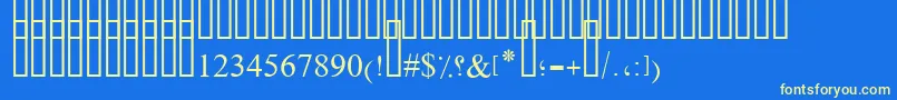 OldAnticDecorative Font – Yellow Fonts on Blue Background