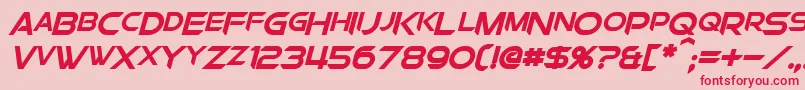 ChromiaSupercapBoldItalic Font – Red Fonts on Pink Background