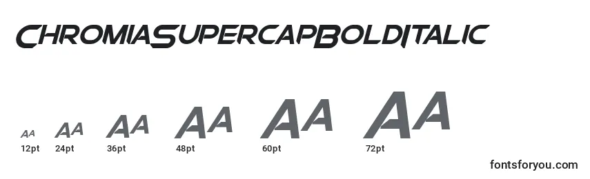 ChromiaSupercapBoldItalic Font Sizes